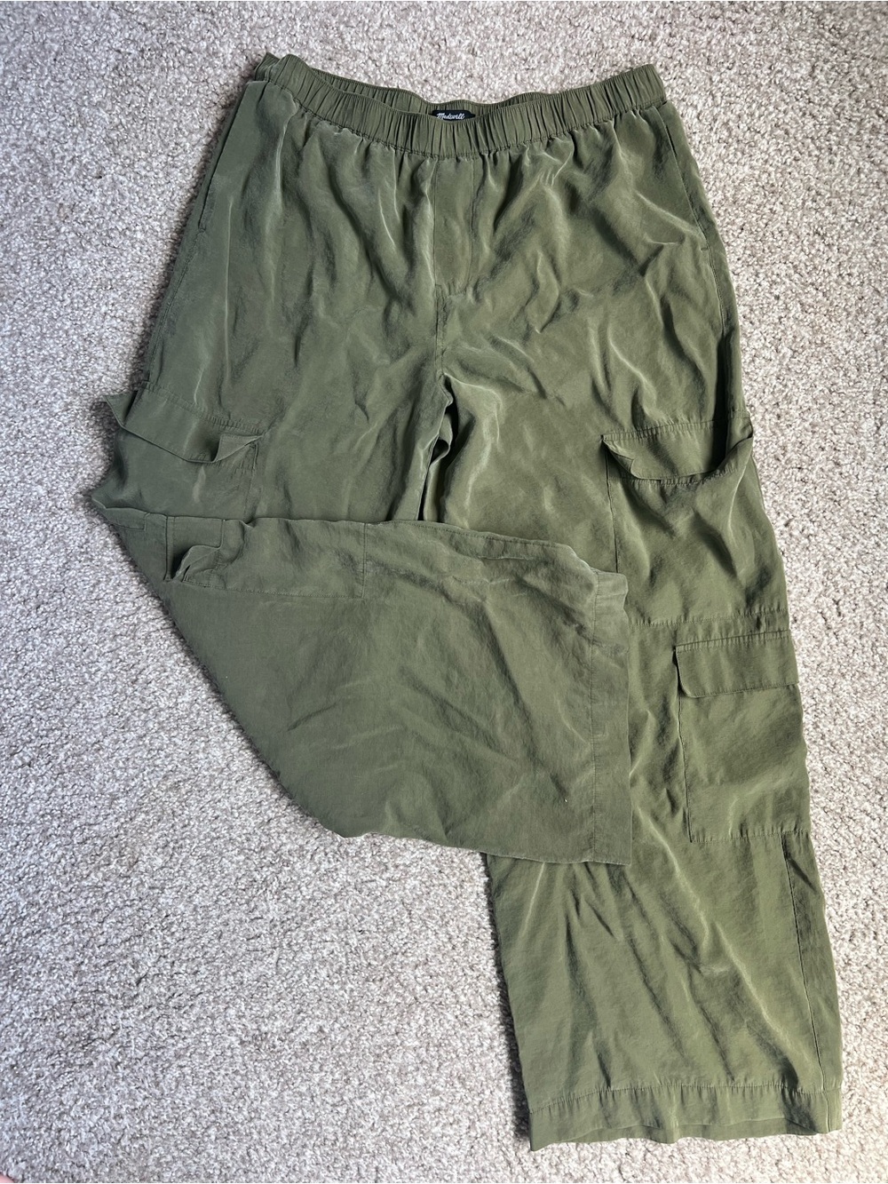 Madewell Wide Leg Olive Cargo Pants
